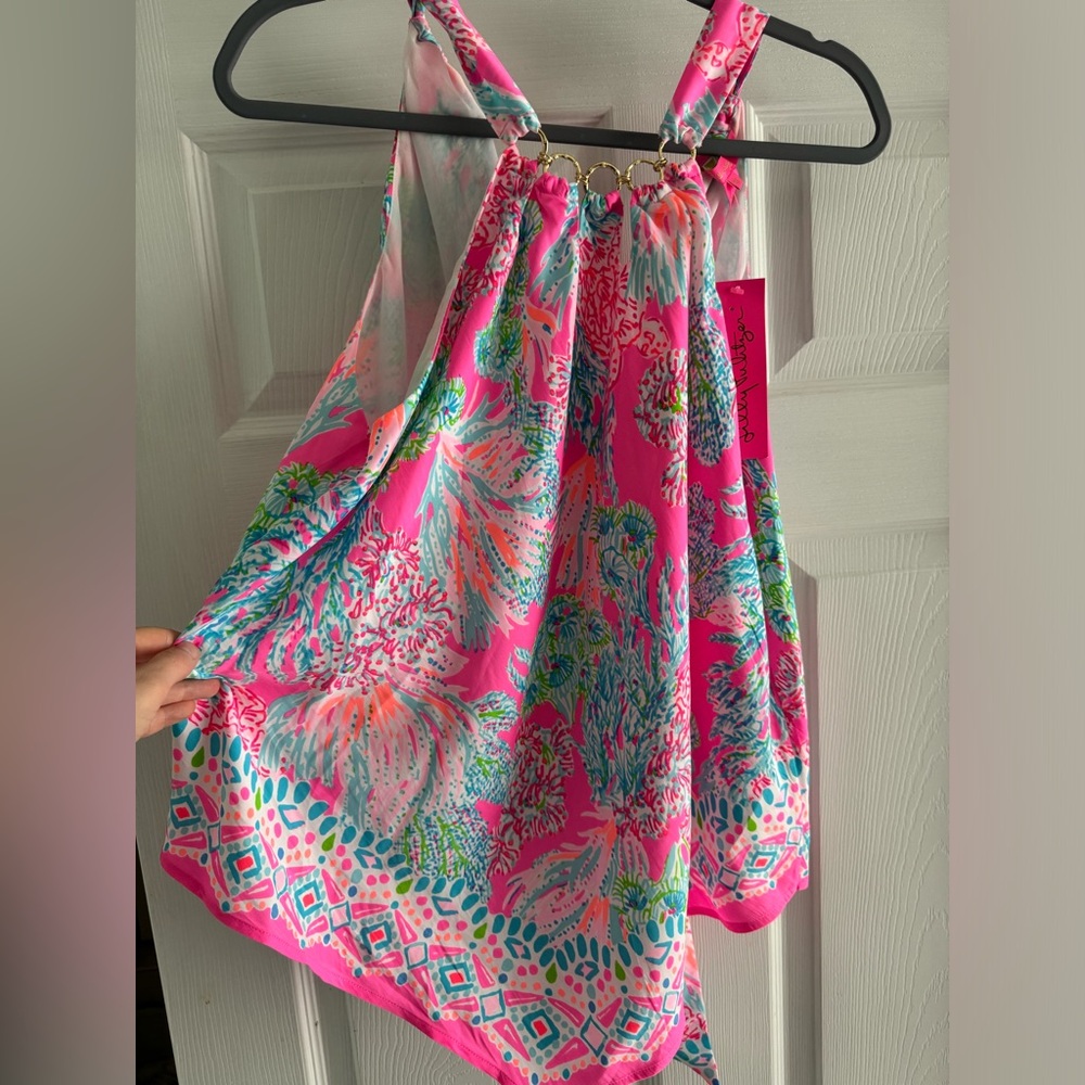 Lilly Pulitzer Pink and Blue Sleeveless Top - Picture 5 of 5
